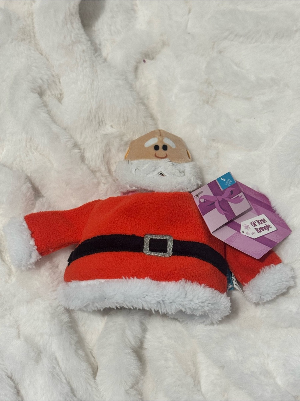 New Bark Box " Ol' Kris Kringle Dog Toy Santa Claus Christmas XS/S